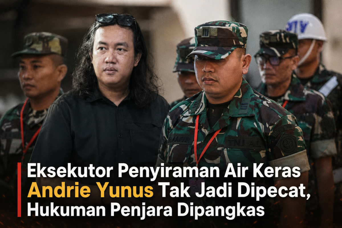 Eksekutor Penyiraman Air Keras Andrie Yunus Tak Jadi Dipecat, Hukuman Penjara Dipangkas